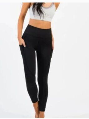 ZYIA Light N Tight LNT 7/8 Leggings Black Size 14-16